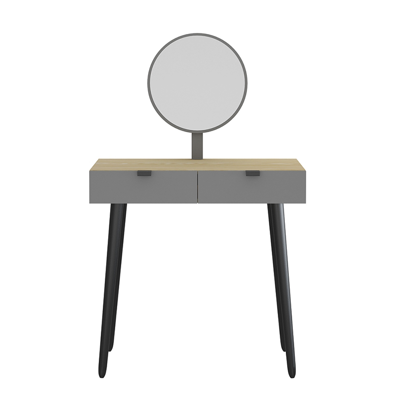 Dressing table with rolling drawer and compartments