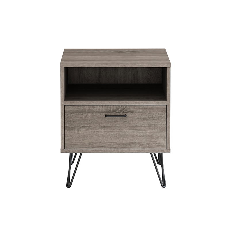 Night Stand with Shelf and Drawer