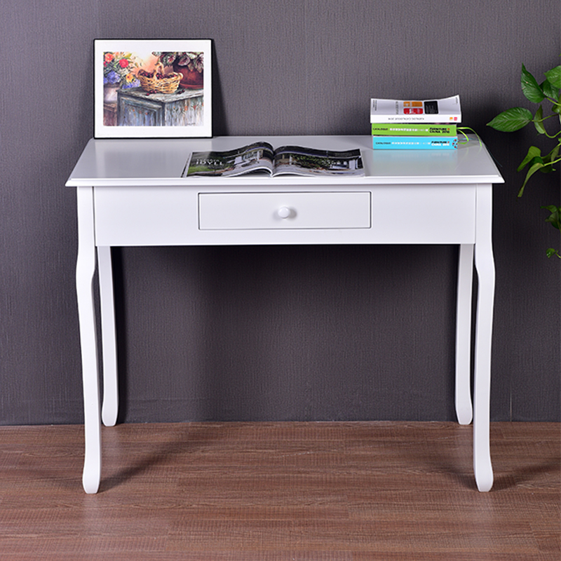 Solid Wood Leg White Desk