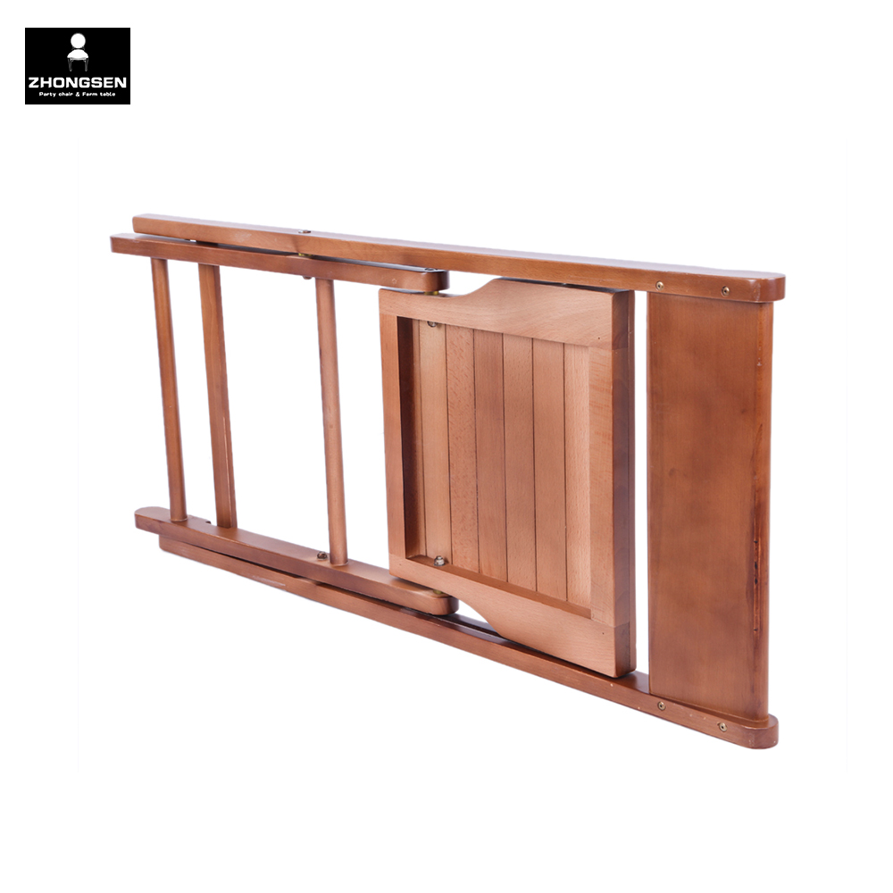 Wooden slatted folding chair