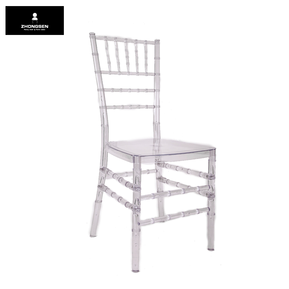Resin Chiavari Chair for Weddings and Rentals, Stackable