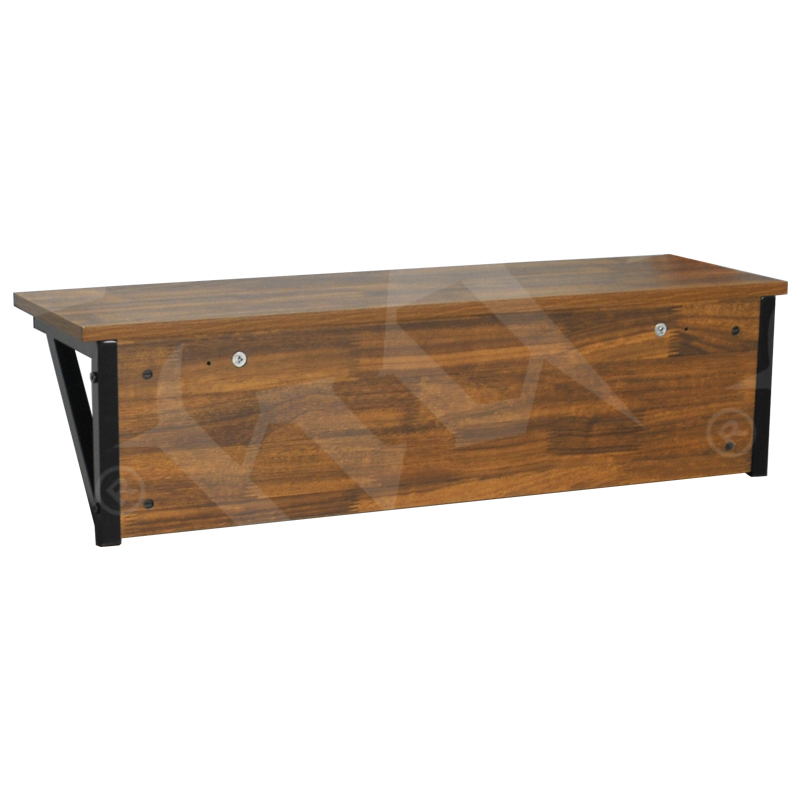 Wall Mounted Coat Rack Shelf with 4 Rustic Hooks