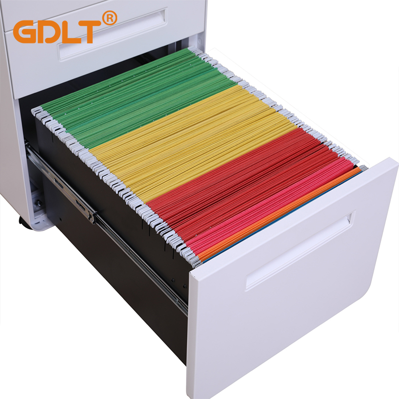 3-Drawer Round Edge Mobile File Cabinet