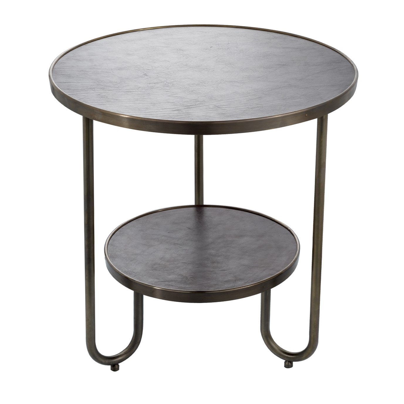 Marble Side Table with Antique Stainless Steel Base