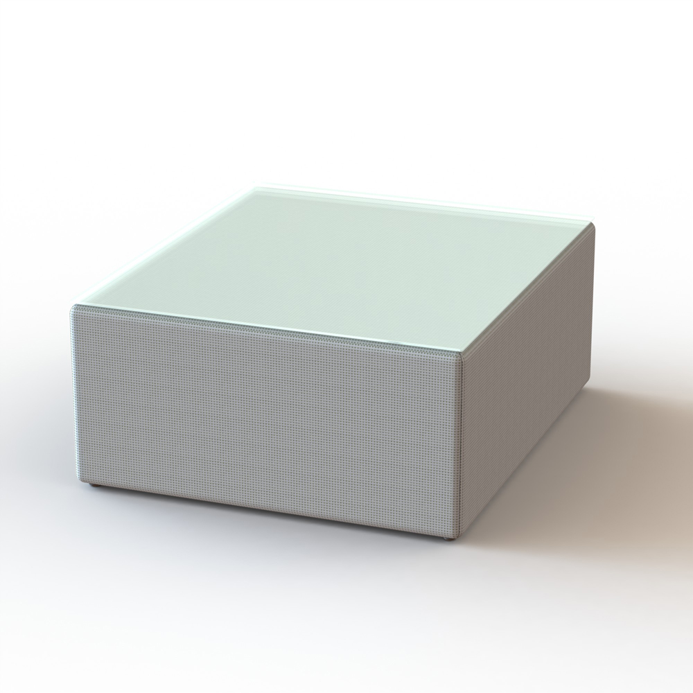 Aluminum, Textilene, Filter Cotton, and Glass Table
