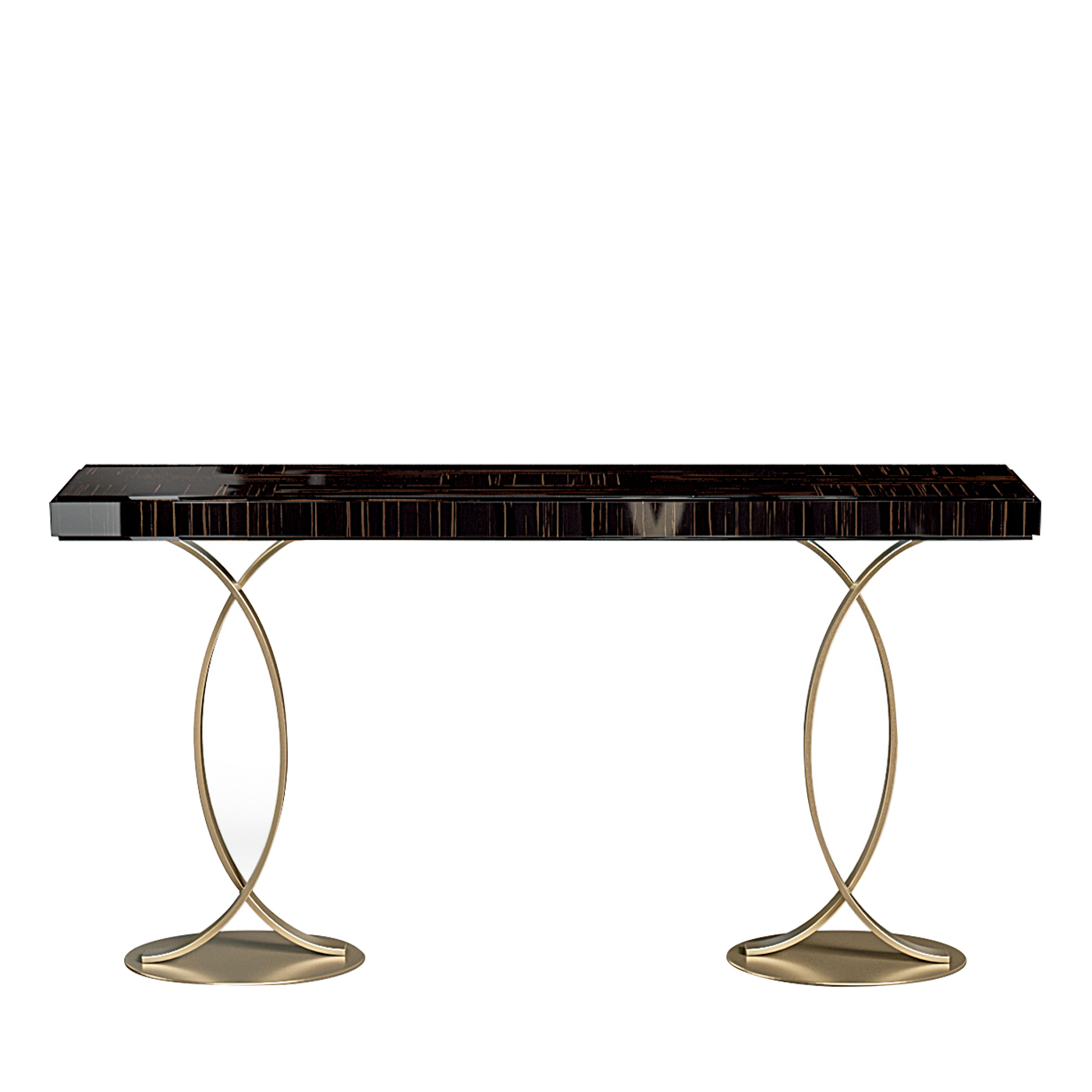 Marble Top Console Table with Rose Gold Stainless Steel Frame