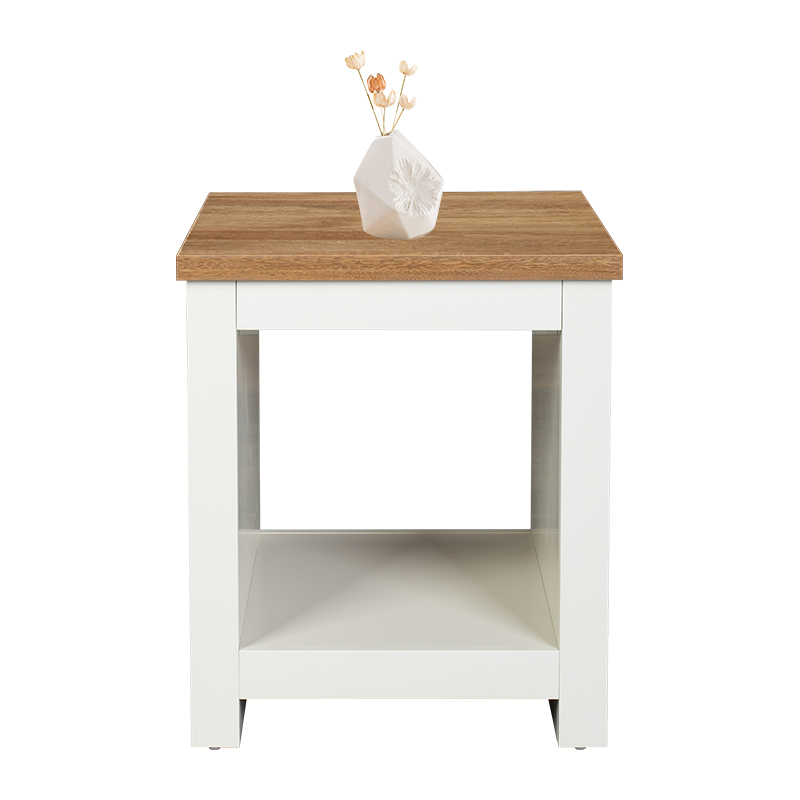 Particle Board, MDF, Painted Paper Foil Side Table