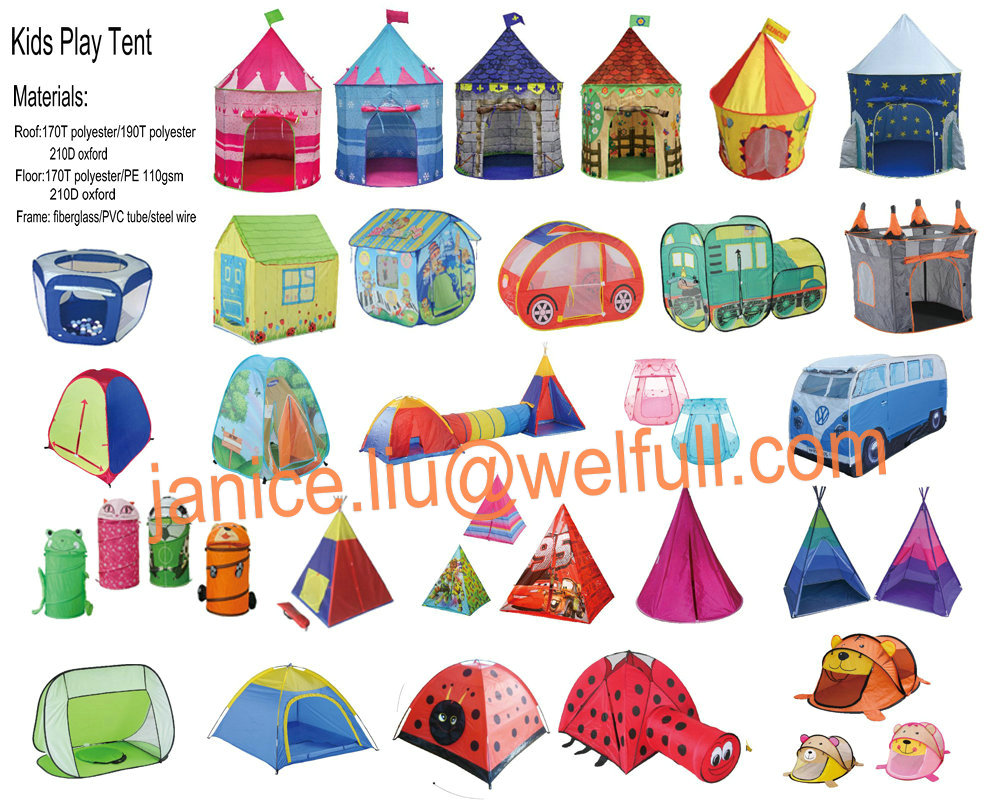 Portable Folding Kids Play Tent House Teepee