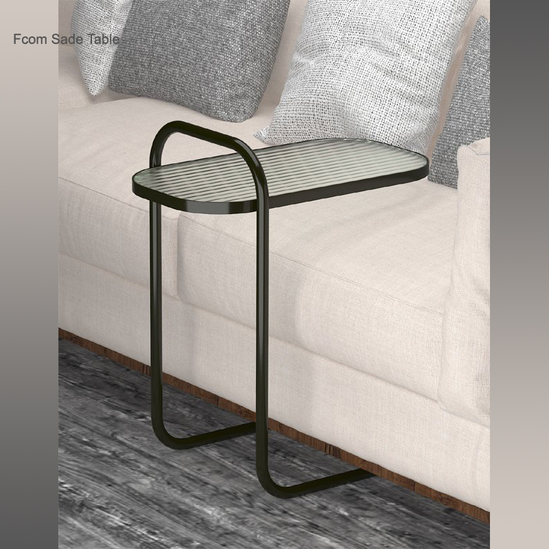 Glass Top Metal Leg Coffee Table