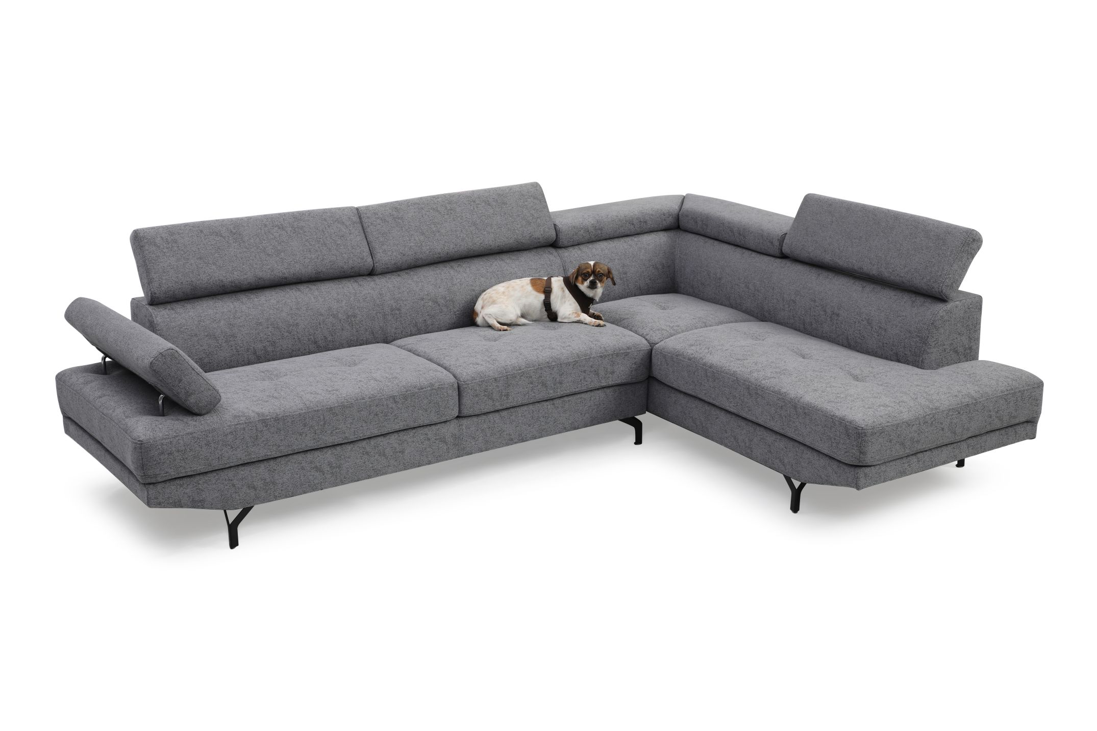 Sectional Sofa with Adjustable Headrest