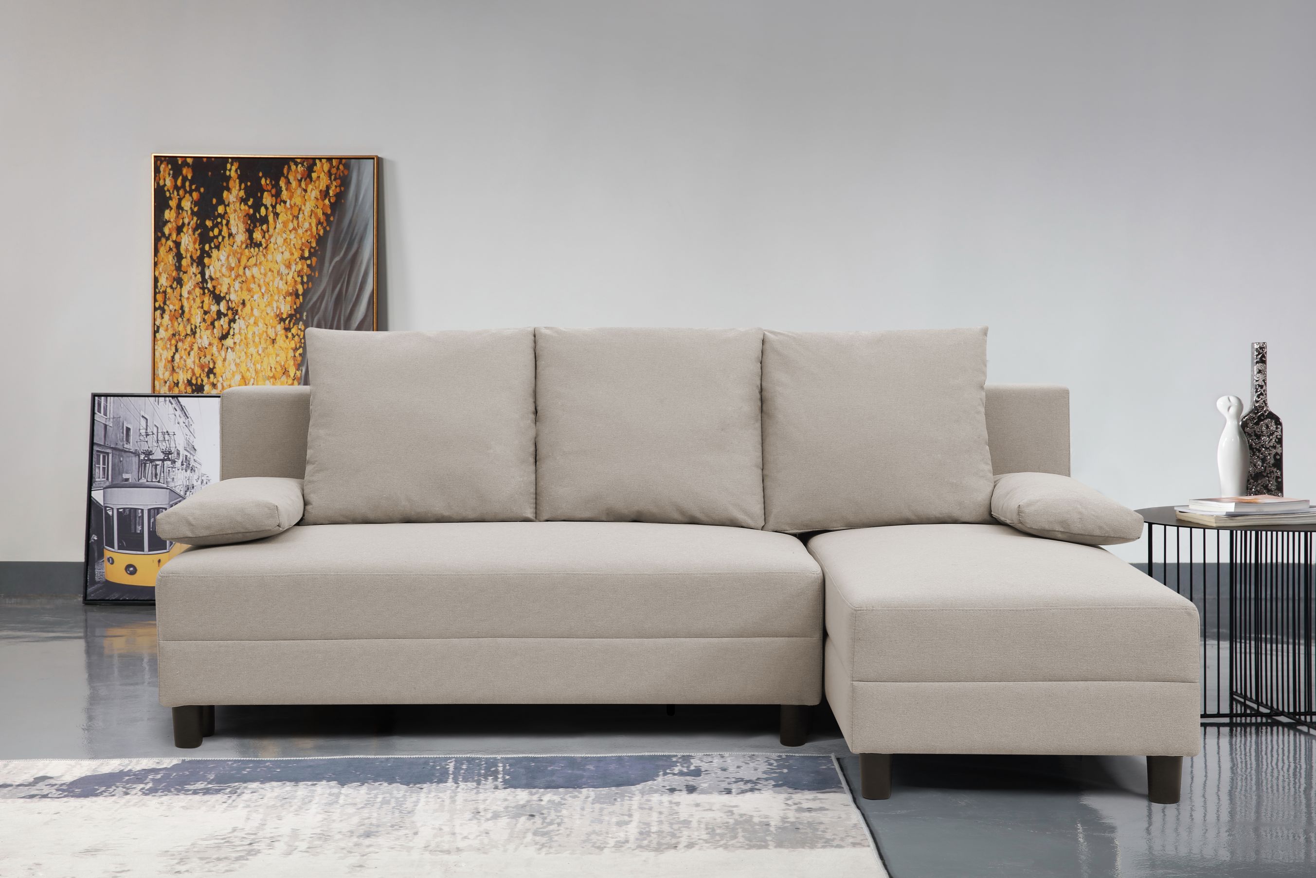 Reversible Sectional Sofa Bed with Storage
