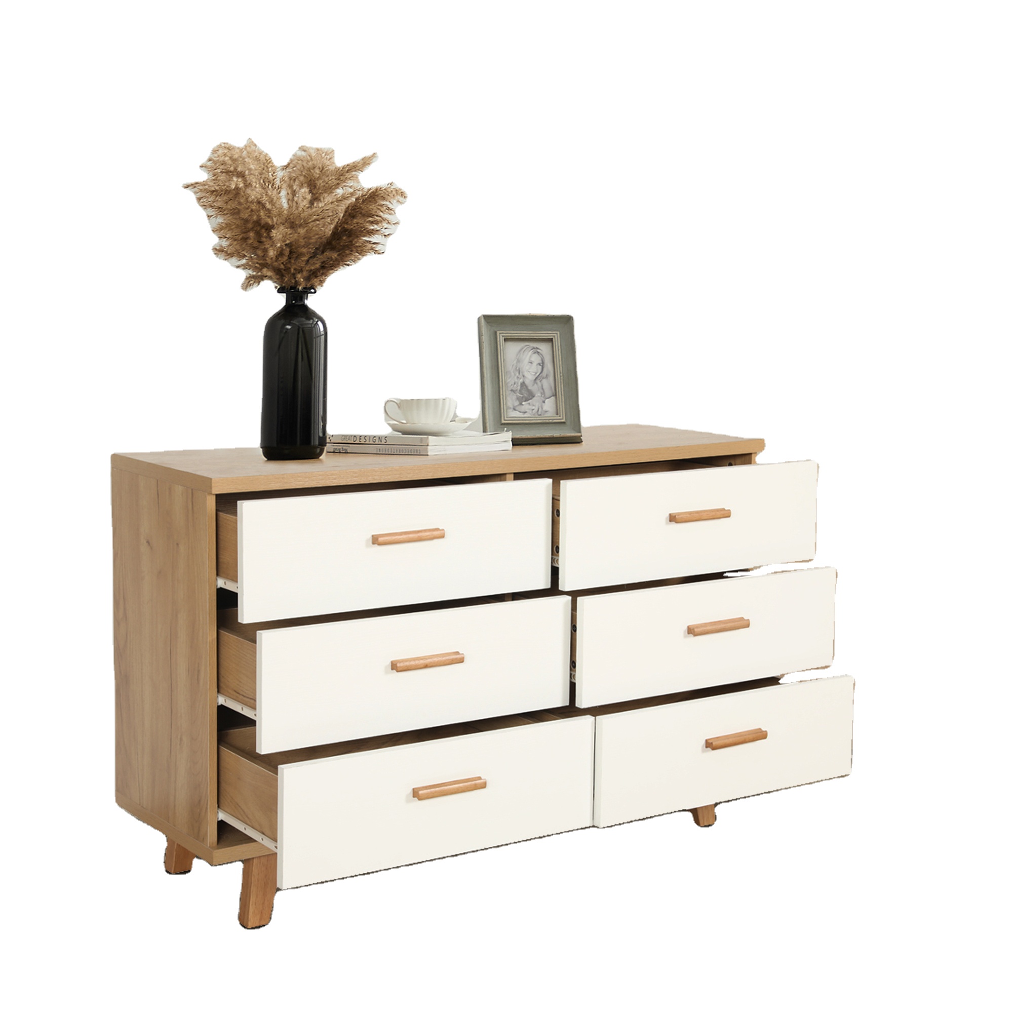 Solid Wood Drawer and Bar Cabinet