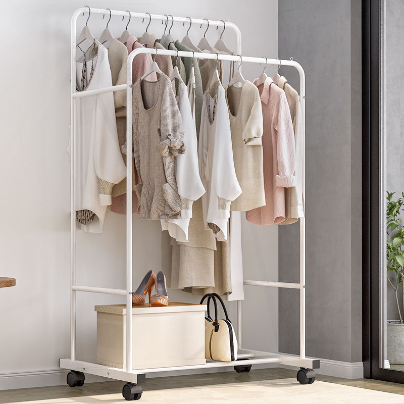 Hot Sale Rustproof Metal Coat Rack with Wheels