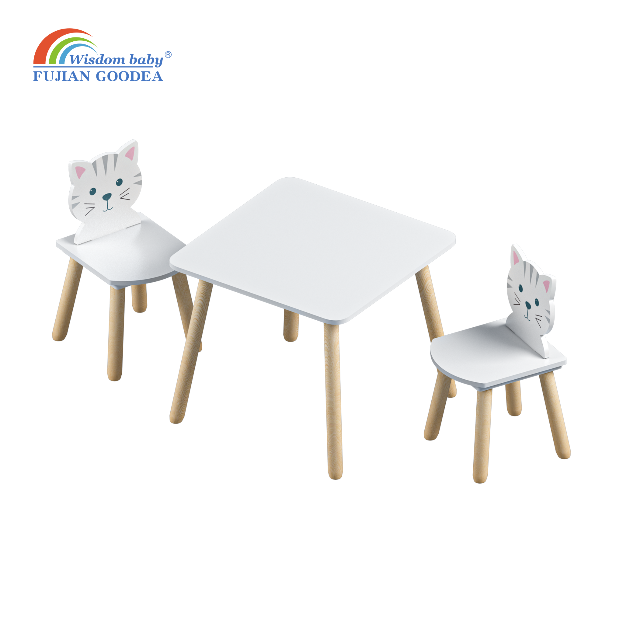 Children's animal table and chair set