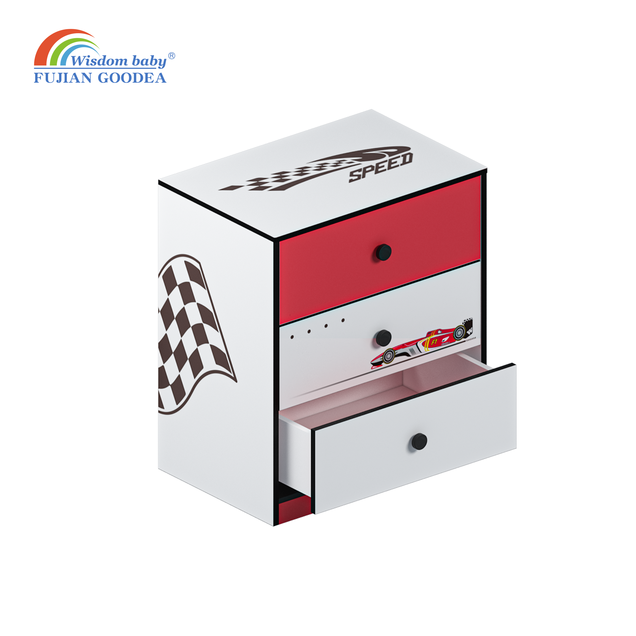 Cartoon series three-drawer cabinet