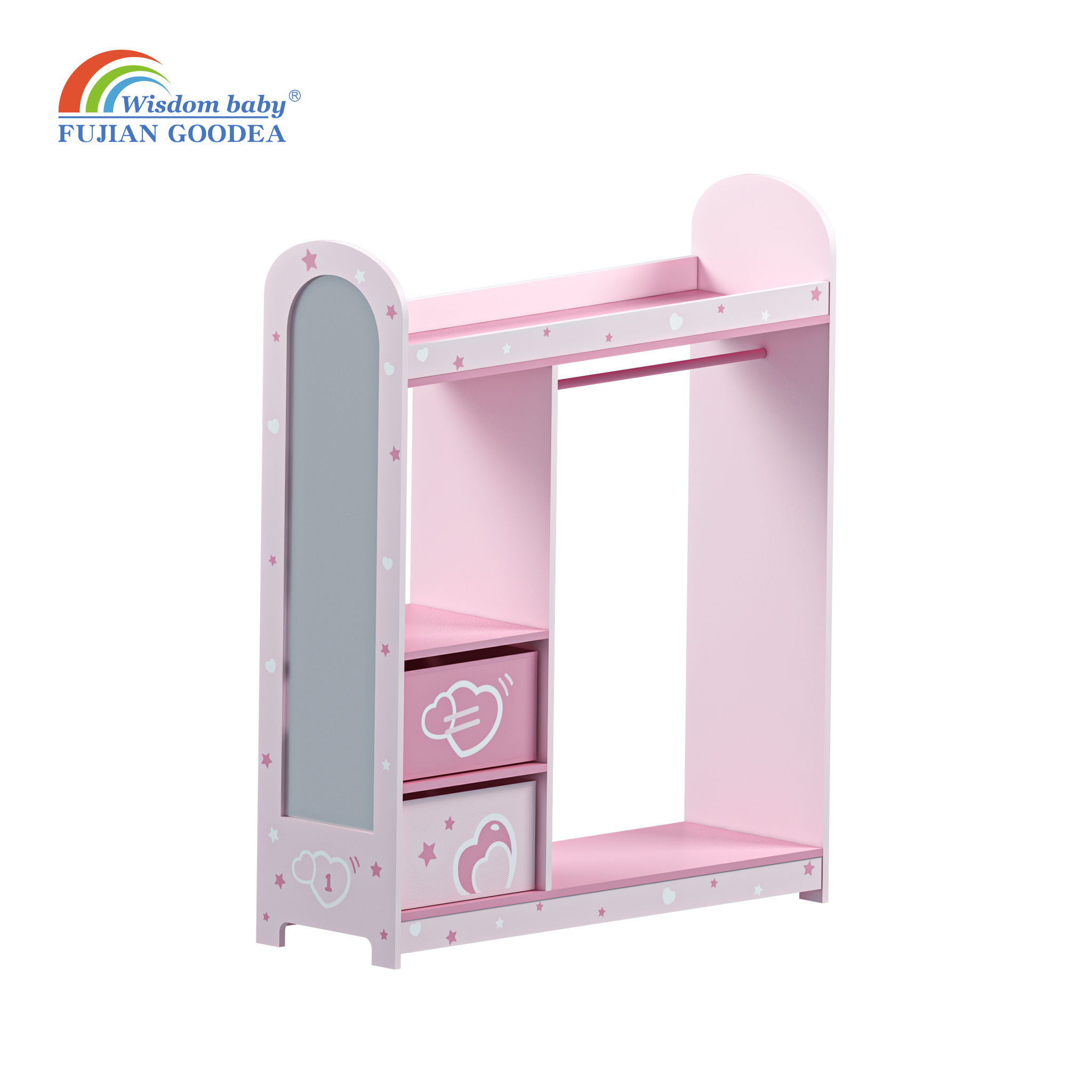 Cartoon Series Mirror Storage Wardrobe