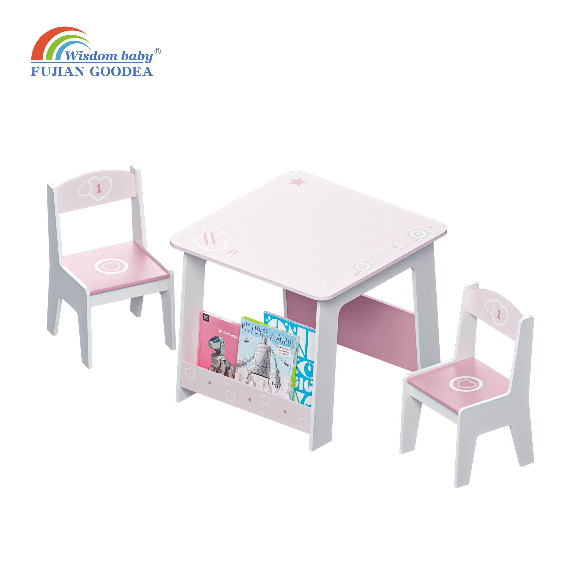 Children's cartoon series puzzle table and chairs