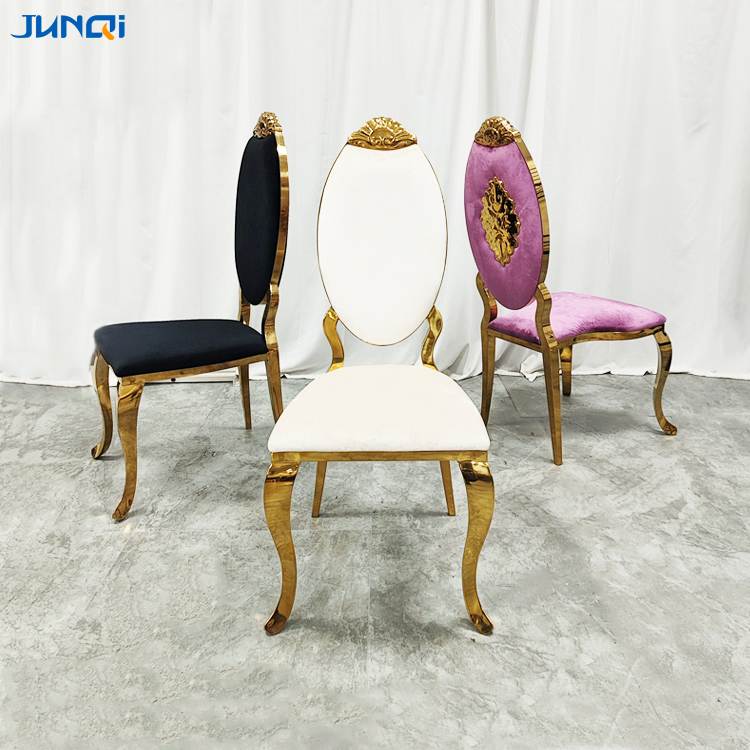 Junqi Stainless Steel Chairs for Weddings and Restaurants