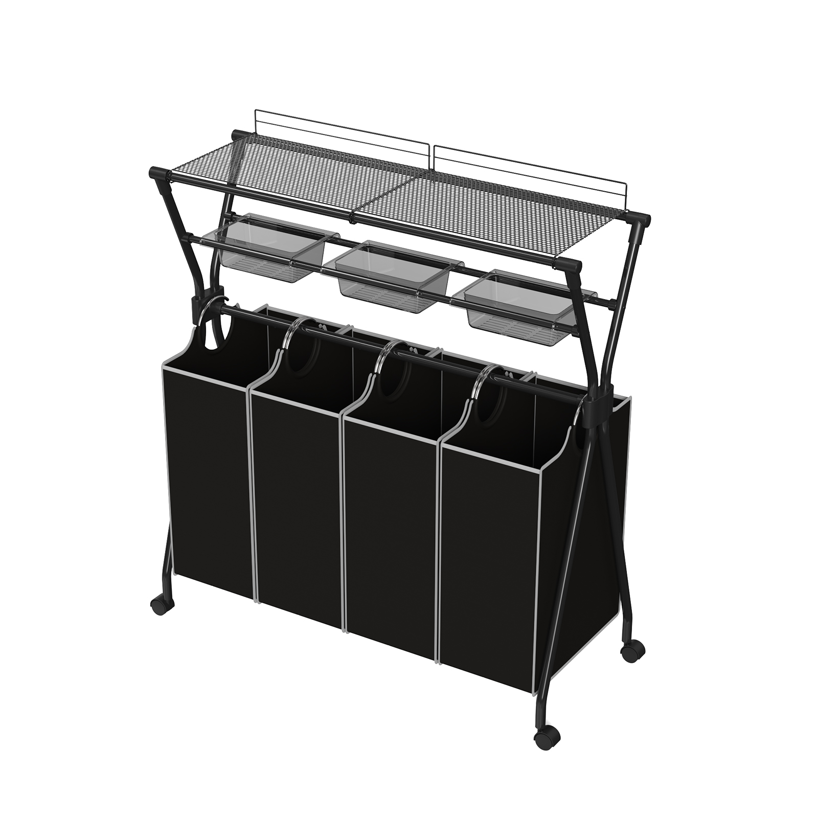 Laundry Trolley with Divided Compartments