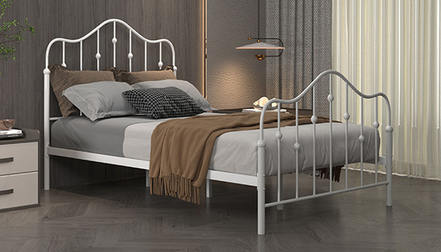Modern Metal Bed Frame - Twin Size