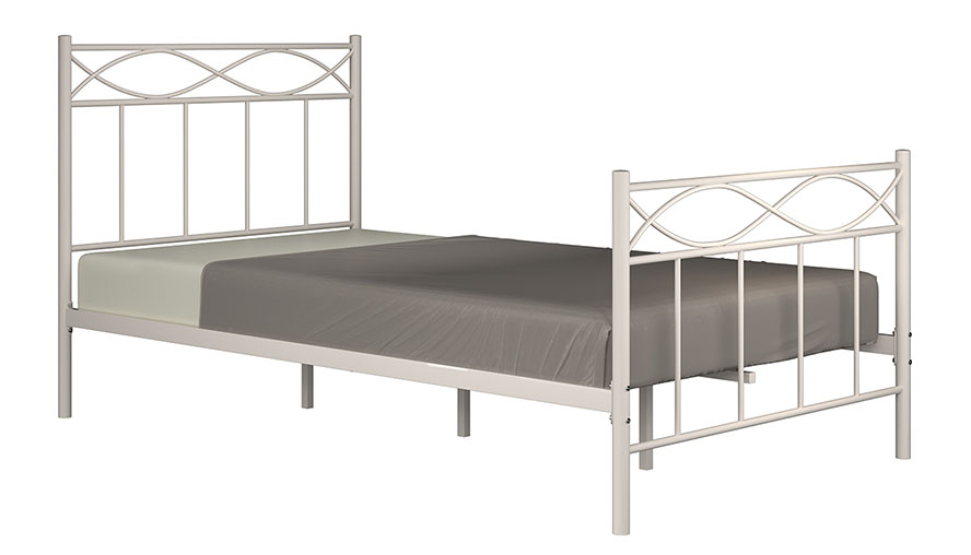 Modern Metal Bed Frame - Twin Size, New Design