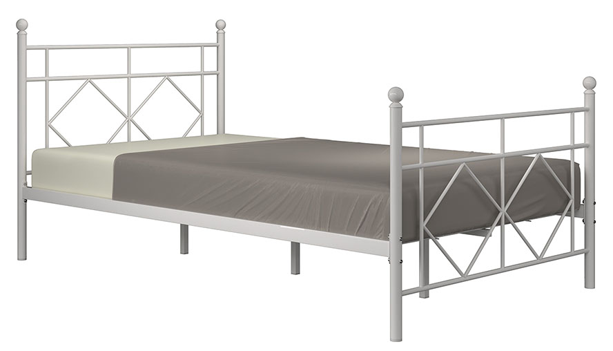 Modern Metal Bed Frame - Twin Size, New Design