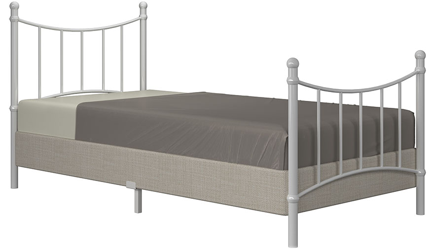Single Size Box Base Metal Bed Frame in Black