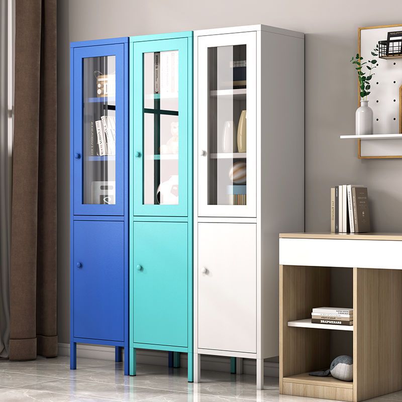 Glass Door Metal Book Cabinet