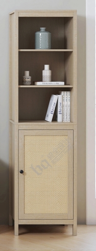 Tall Tower Bookcase with One Door