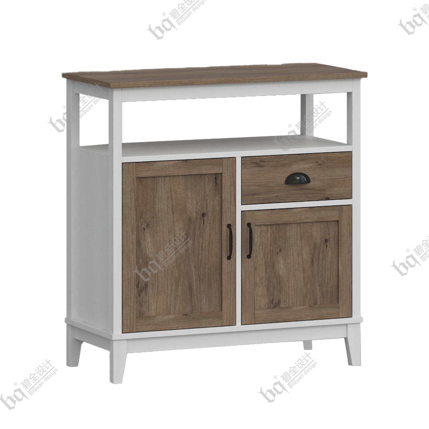 Floor cabinet with two doors and one drawer