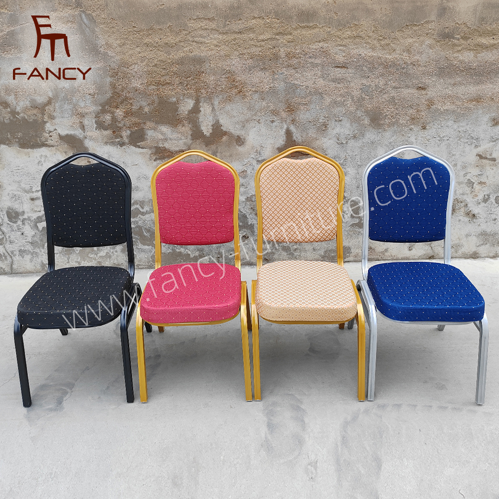 Modern Luxury Gold Steel Banquet Furniture for Restaurants, Weddings, and Lobbies