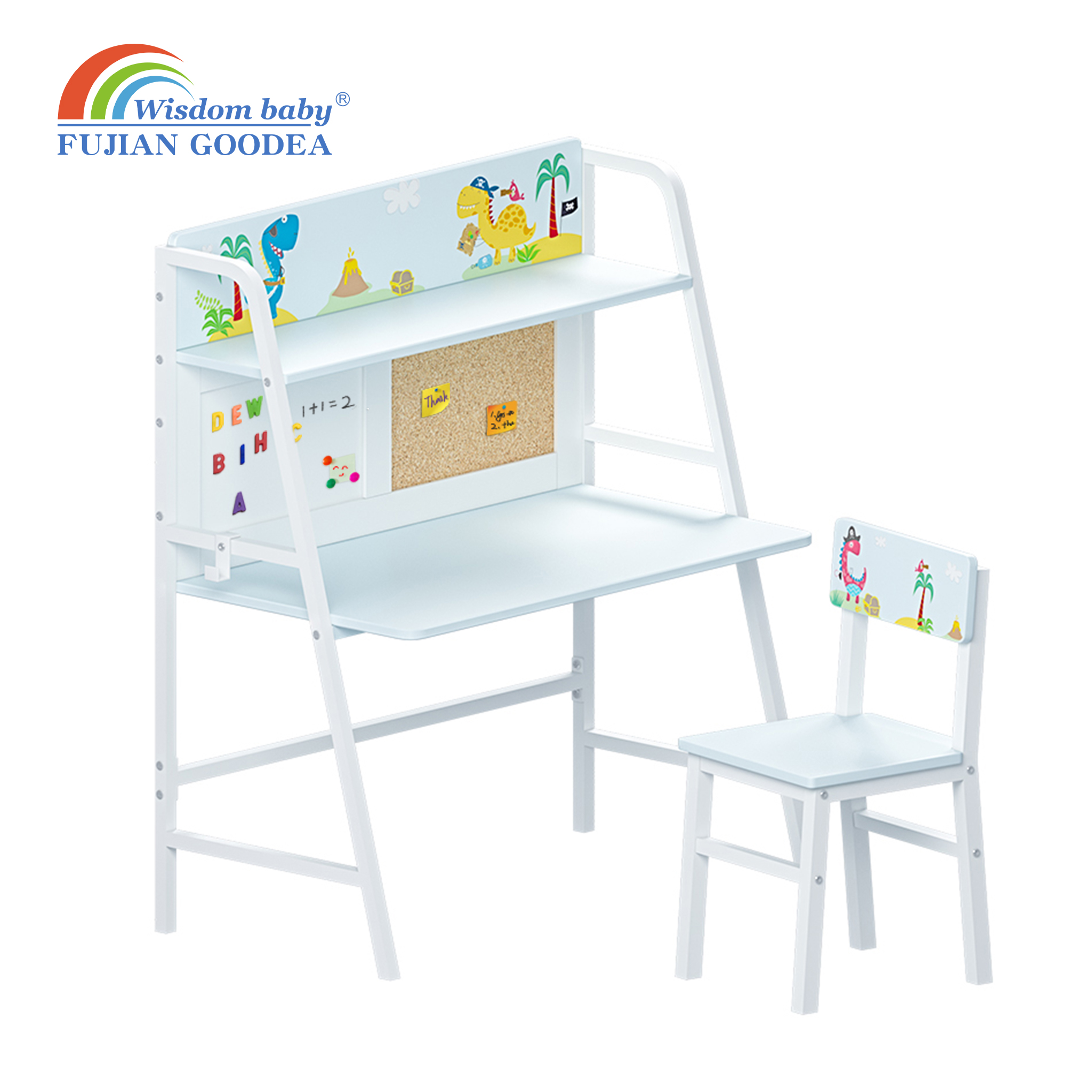 Metal Art Multifunctional Table and Chairs Set for Kids