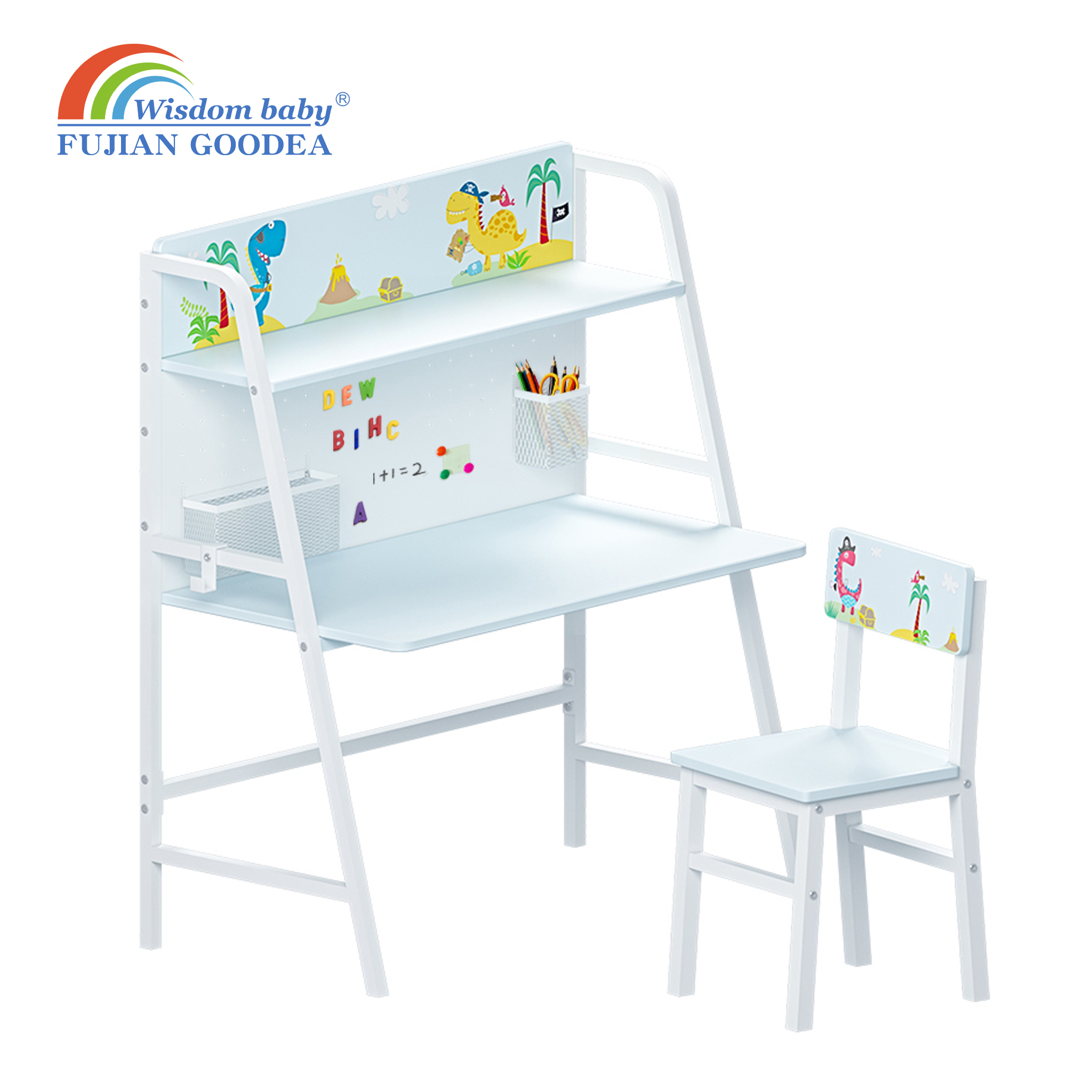 Metal Art Multifunctional Table and Chairs Set for Kids