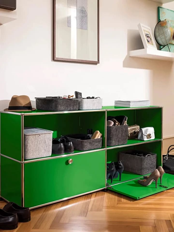 Minimalist Modular Storage Cabinet with Industrial and Modern Design