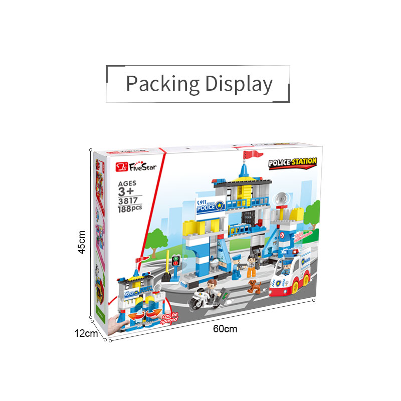 Police Station Building Blocks Set with Music 188pcs