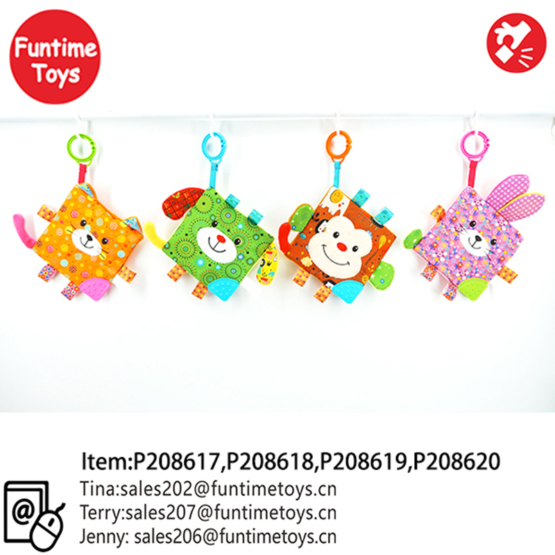 Infant Soft Cloth Toy Book with Teether