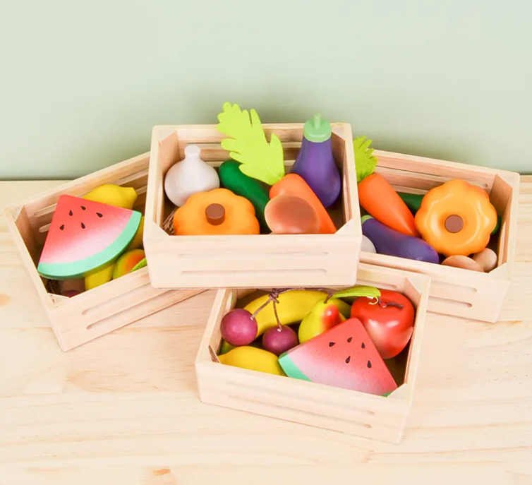 Wooden Cutting Fruit Play Set