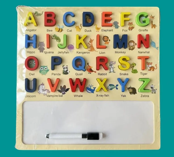 Wooden Alphabet Drawing Board