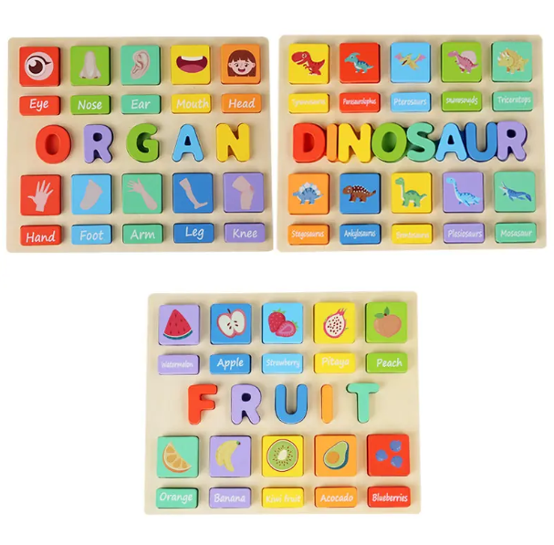 Wooden Alphabet Drawing Board