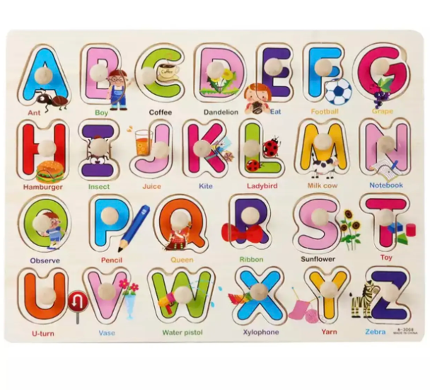 Wooden Mushroom Nail Number Puzzle