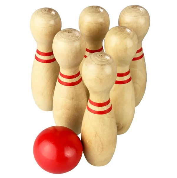 Wooden Kids Bowling Game Set