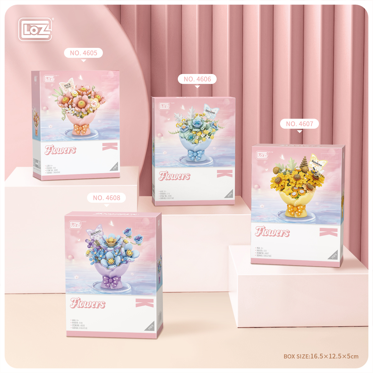 LOZ Mini Light Block Bouquet with Doll