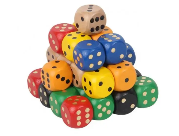 Customizable Wood Dice for Outdoor Games