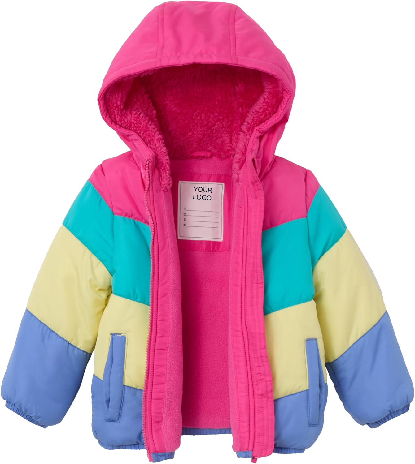 Girls' 2-Piece Ski Suit with Down-Filled Jacket and Snow Bib Pants