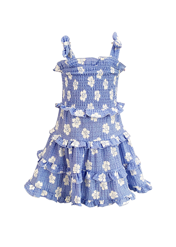 Girls' sleeveless off-the-shoulder long dress