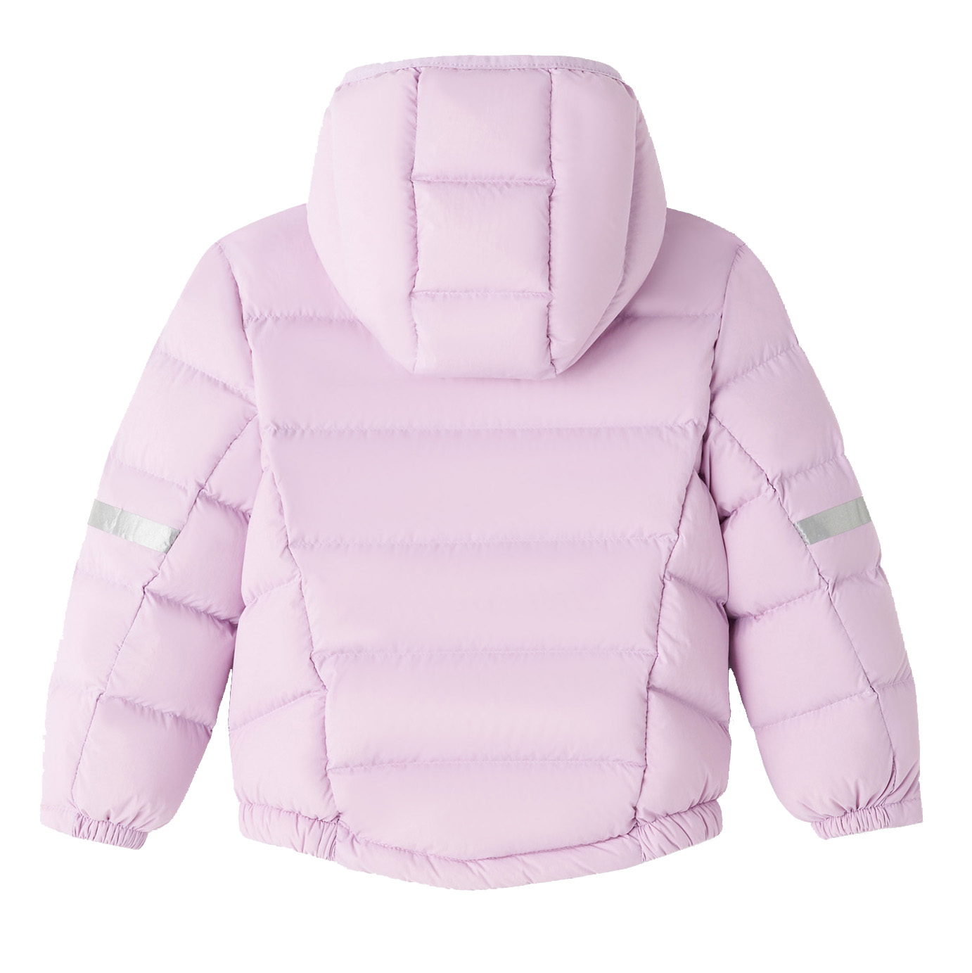 Kids Hooded Quilted Puffer Jacket with Reflective Strip