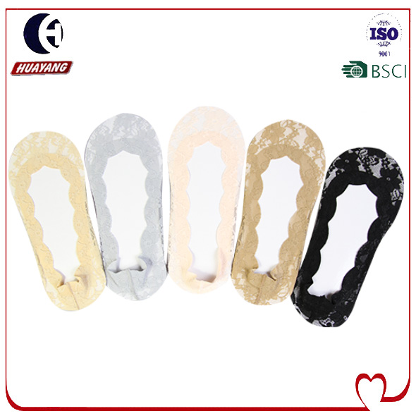 Fashionable Summer Solid Color No Show Non-Slip Invisible Short Socks