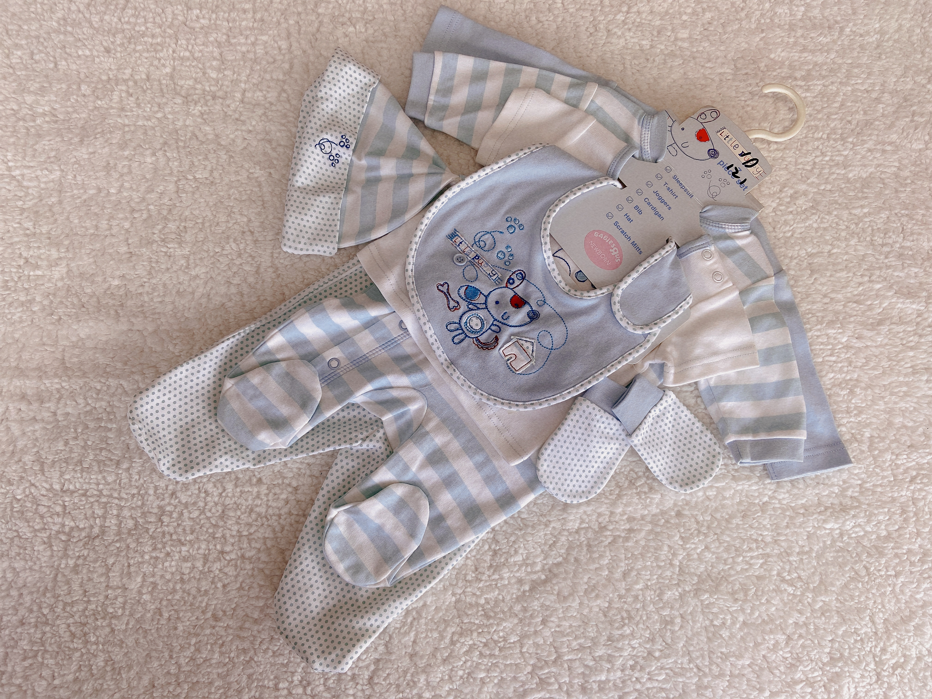 220g 100% Cotton Baby Romper 6-Piece Set