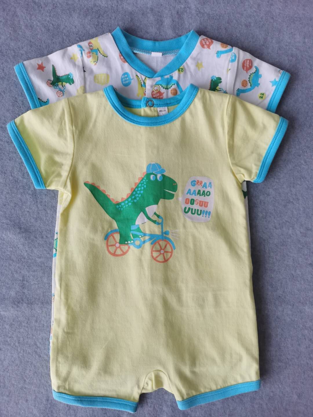 100% Cotton Baby Romper 2-Pack 160g