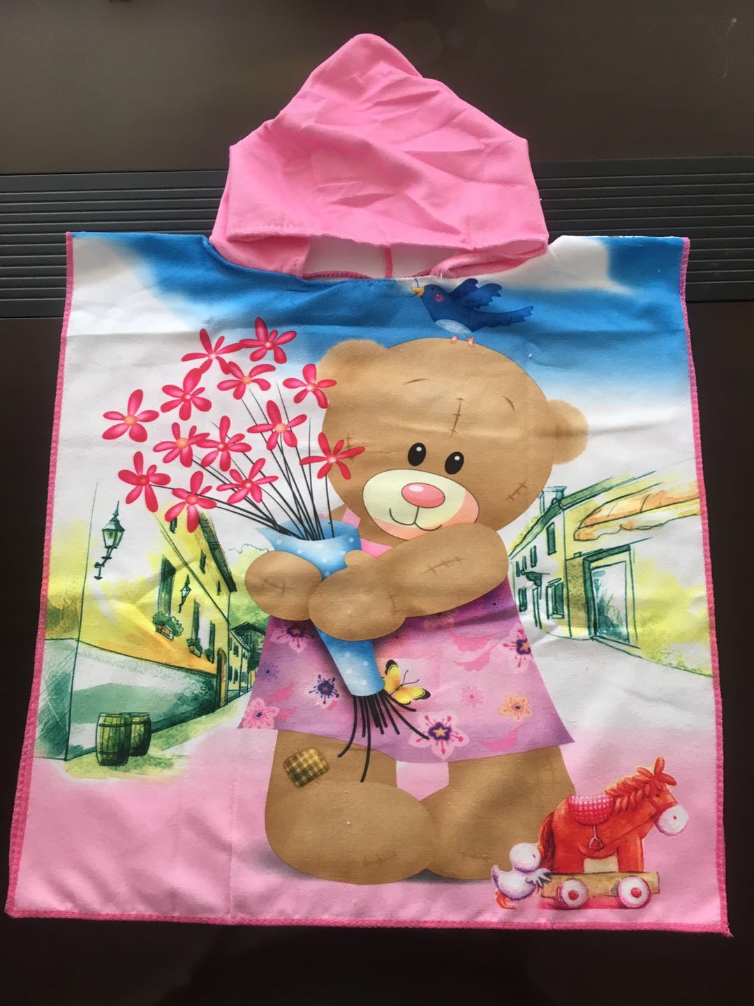 100% Polyester Digital Printed Poncho